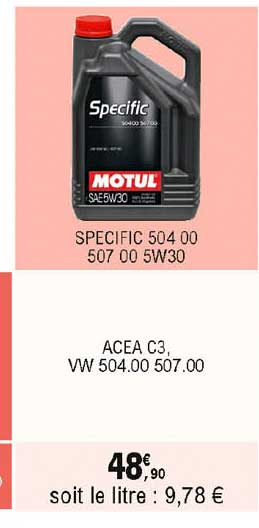 Specific 504 00 507 00 5w30 Motul