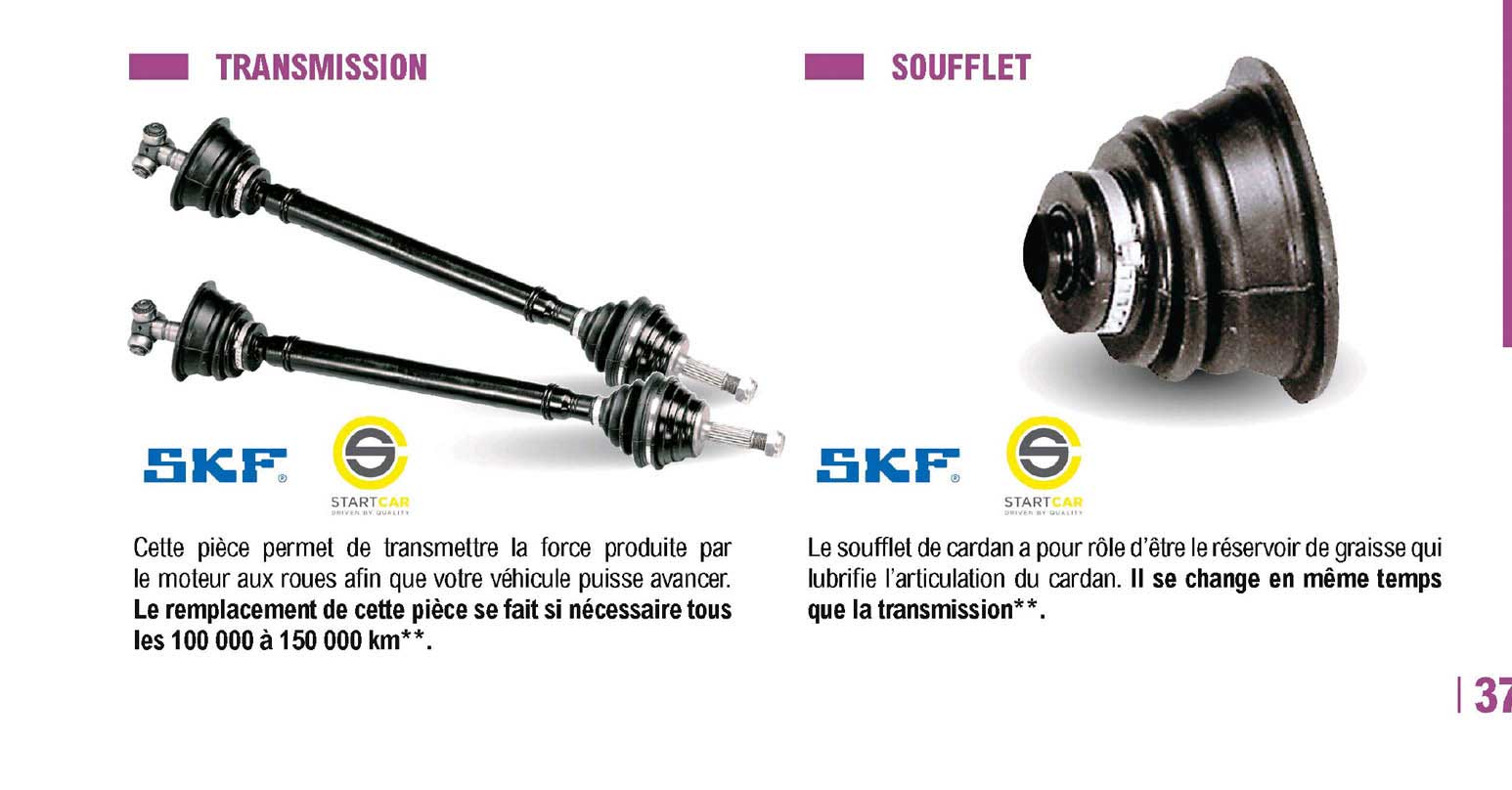 transmission skf, soufflet skf