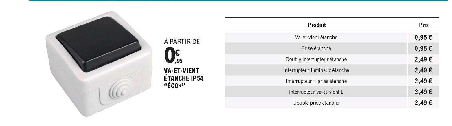 va-et-vient étanche ip 54 "éco+"