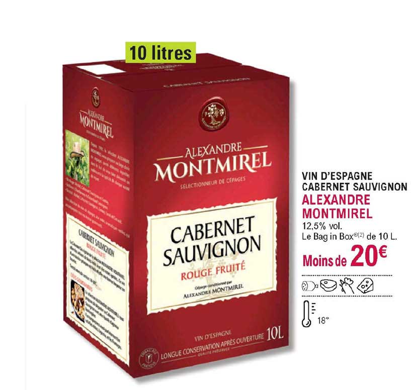 vin d'espagne cabernet sauvignon alexandre montmirel