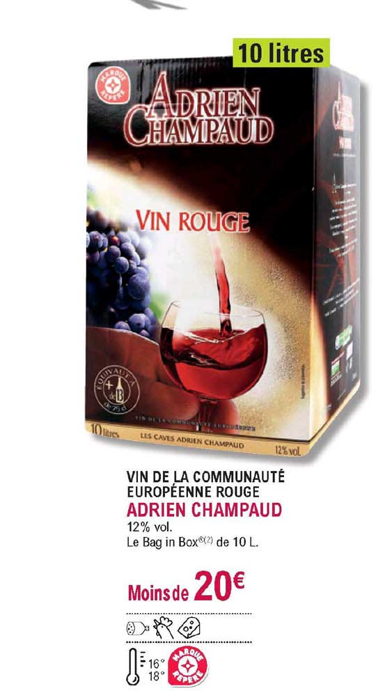 vin de la communauté européenne rouge adrien champaud