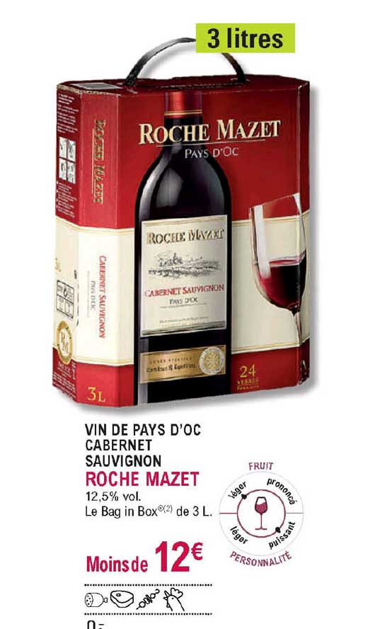 vin de pays d'oc cabernet sauvignon roche mazet