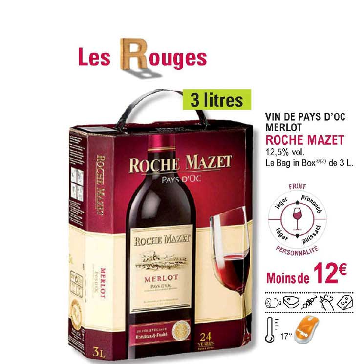 vin de pays d'oc merlot roche mazet