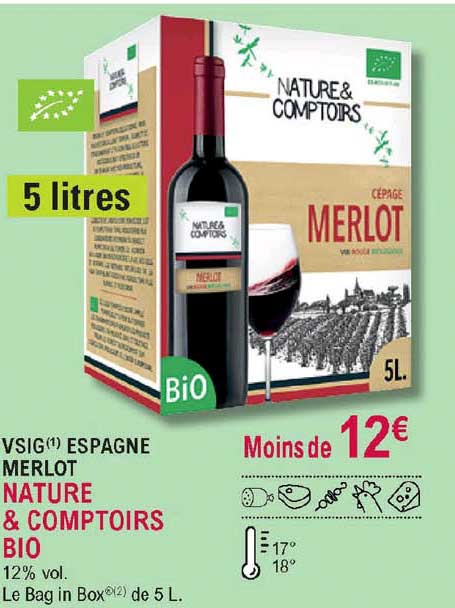 vsig espagne merlot nature & comptoirs bio
