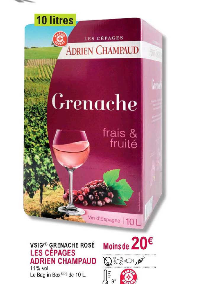 vsig grenache rosé les cépages adrien champaud