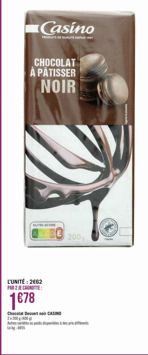 Chocolat Dessert Noir Casino