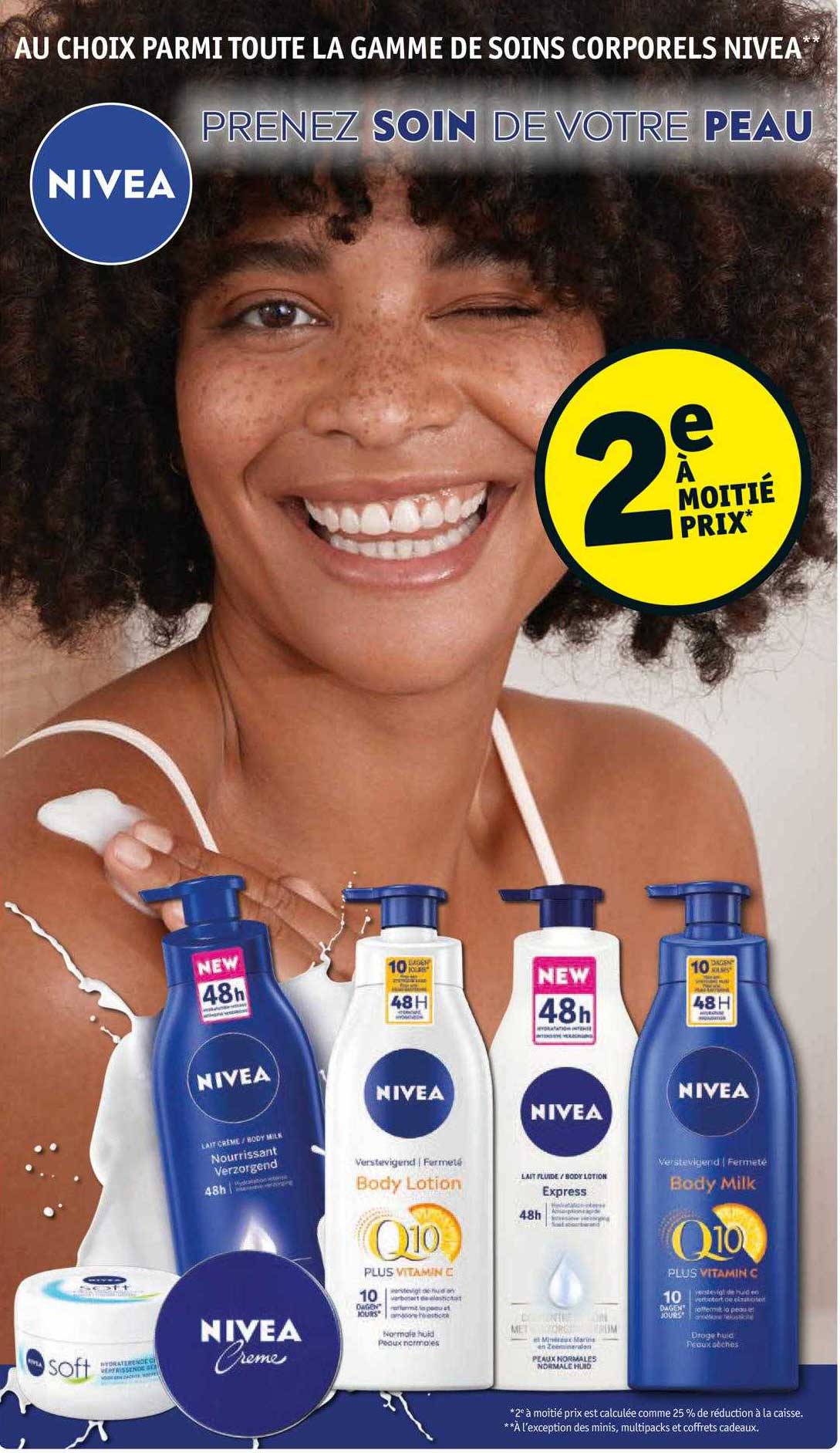 la gamme de soins corporels nivea