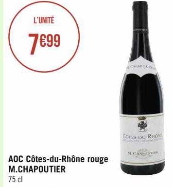 aoc côtes-du-rhône rouge m.chapoutier