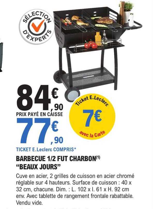 barbecue 1-2 fut charbon "beaux jours"