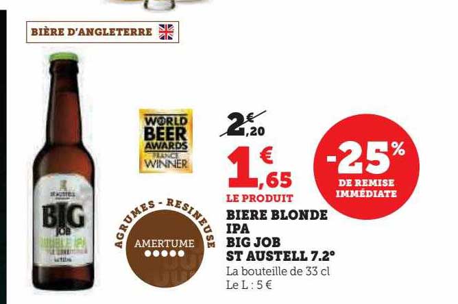 bière blonde ipa big job st austell 7.2°