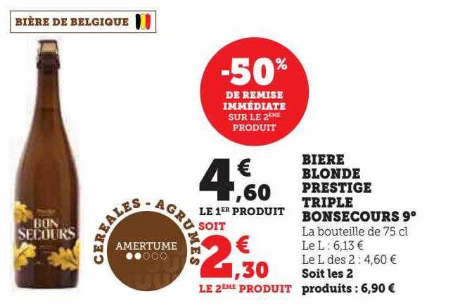 bière blonde prestige triple bonsecours 9°