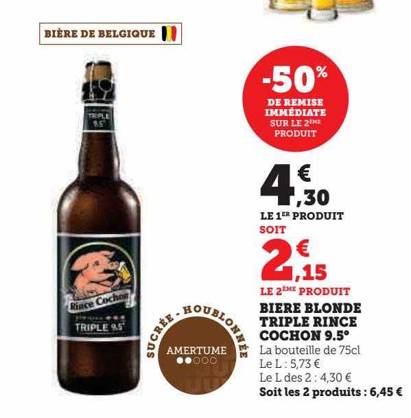bière blonde triple rince cochon 9.5°