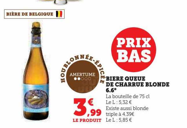 bière queue de charrue blonde 6.6°