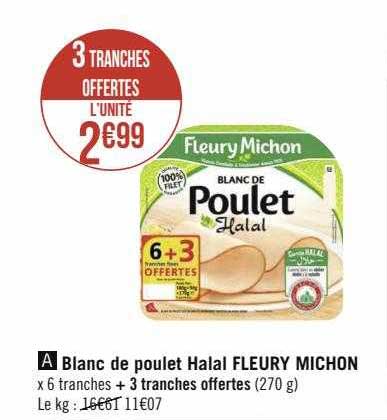 blanc de poulet halal fleury michon