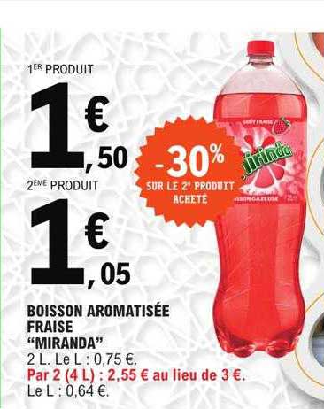boisson aromatisée fraise "miranda"
