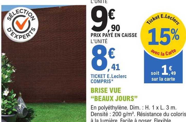 brise vue "beaux jours"