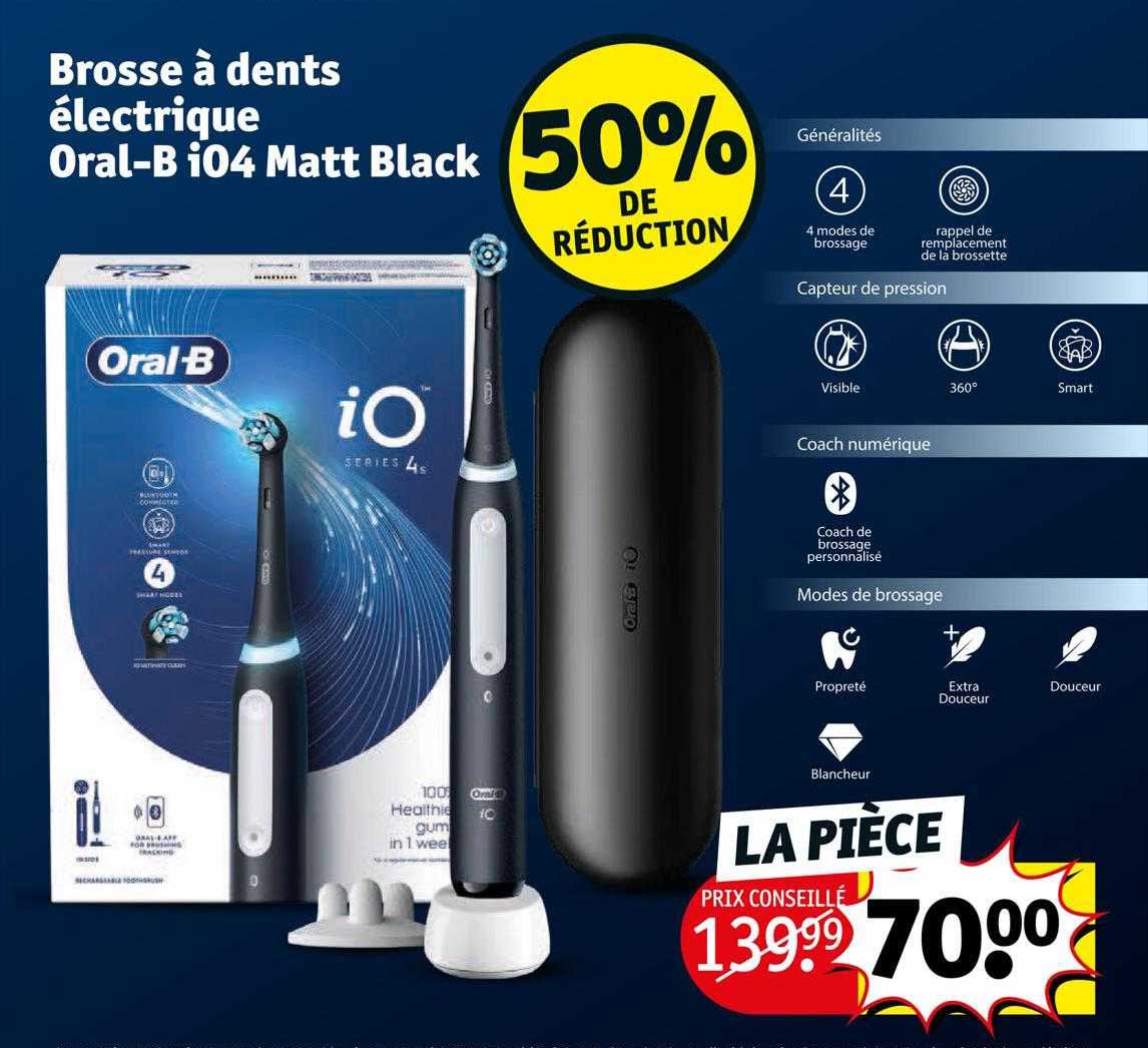 brosse à dents électrique oral-b io4 matt black