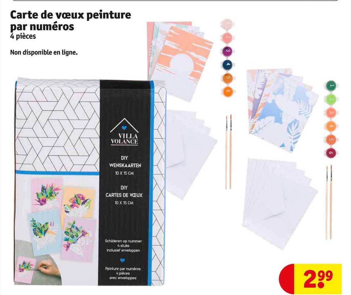 carte de vœux peinture par numéros villa vollance