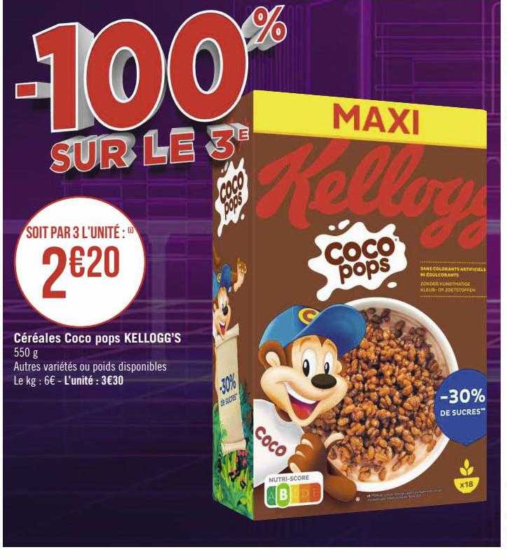 céréales coco pops kellogg's