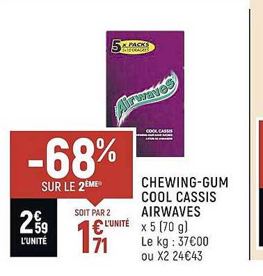 chewing-gum cool cassis airwaves