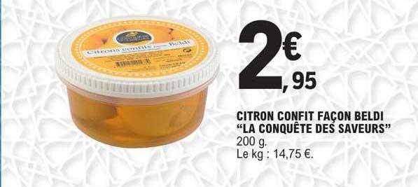 citron confit façon beldi "la conquête des saveurs"
