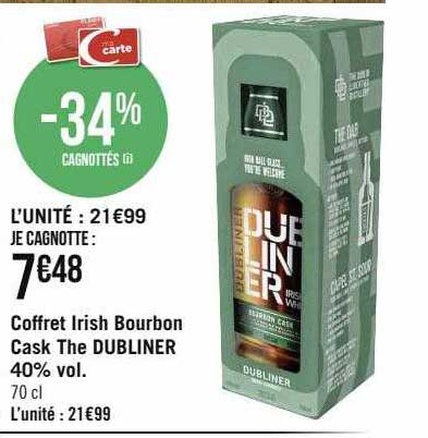 coffret irish bourbon cask the dubliner 40% vol.