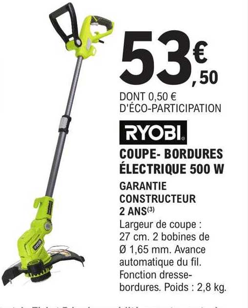 coupe-bordures électrique 500w ryobi