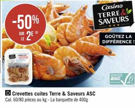 Crevettes Cuites Terre & Saveurs Asc