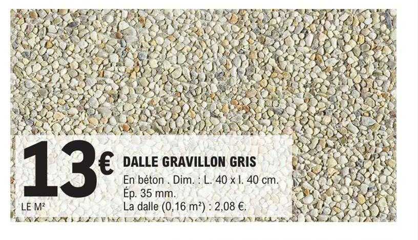 dalle gravillon gris
