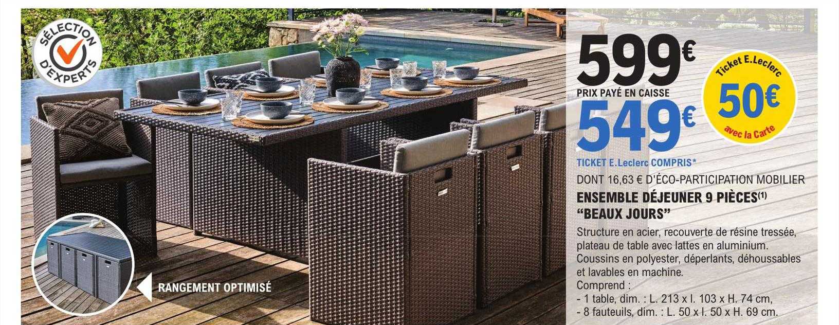 ensemble déjeuner 9 pièces "beaux jours"