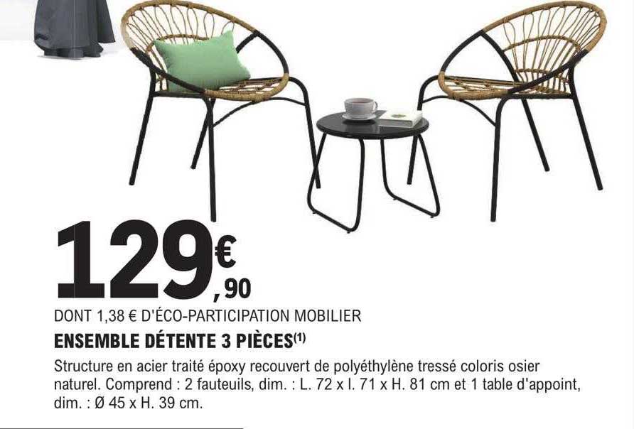 ensemble détente 3 pièces