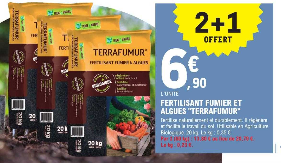 fertilisant fumier et algues "terrafumur"