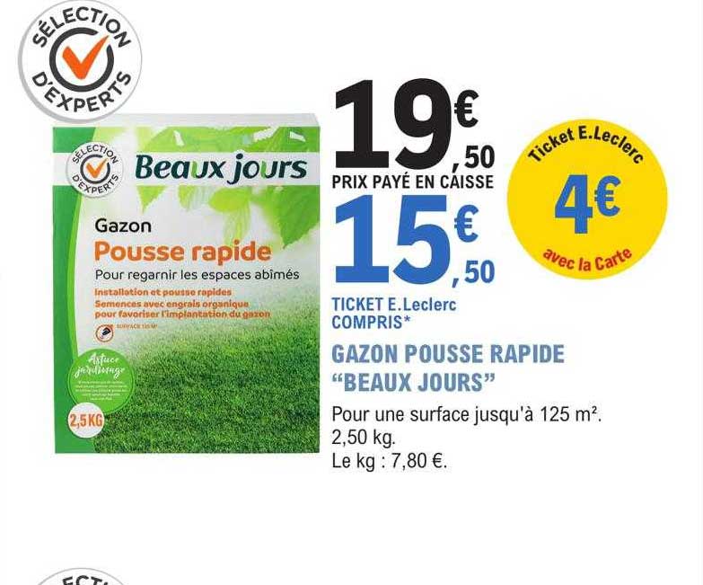 gazon pousse rapide "beaux jours"