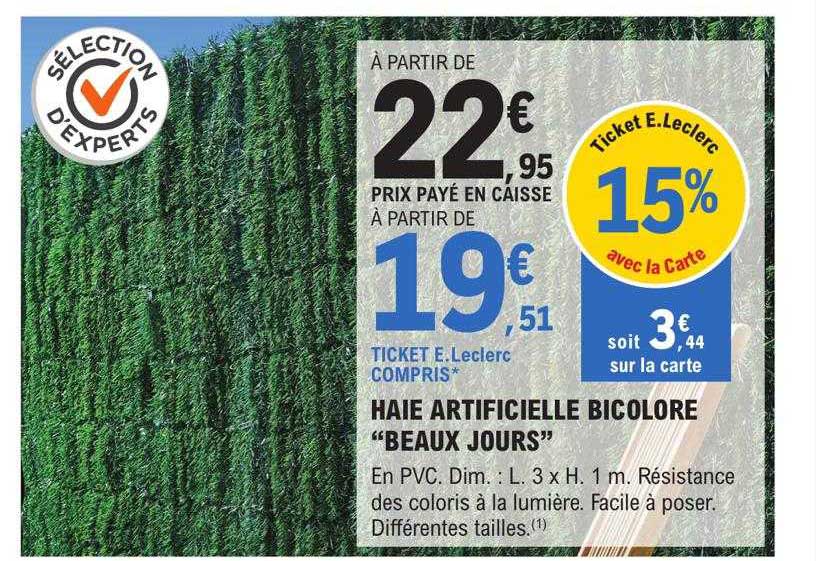 haie artificielle bicolore "beaux jours"