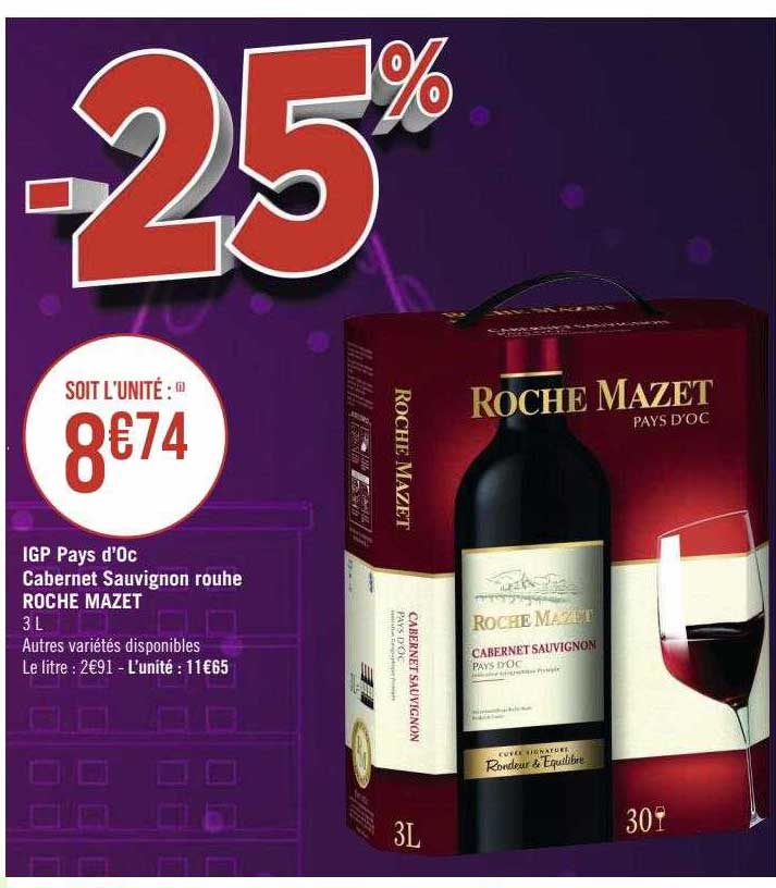 igp pays d'oc cabernet sauvignon rouhe roche mazet