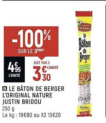 le bâton de berger l'original nature justin bridou