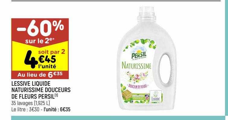 lessive liquide naturissime douceurs de fleurs persil