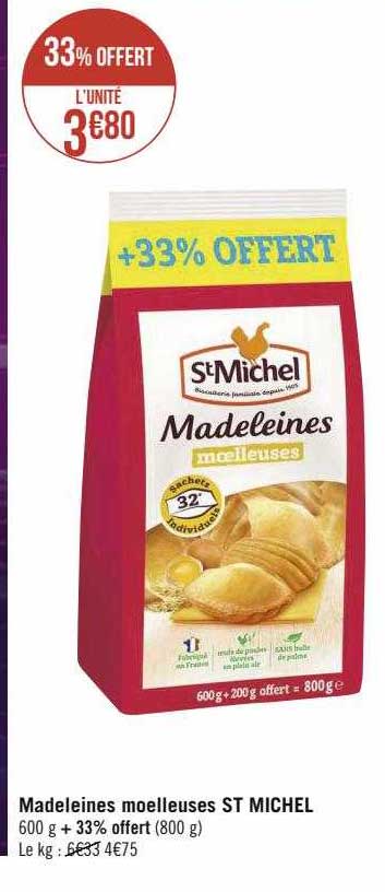 Madeleines Moelleuses St Michel