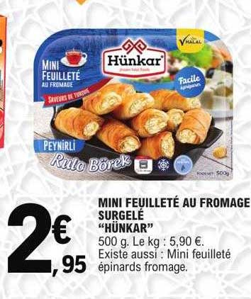 Mini Feuilleté Au Fromage Surgelé "hünkar"