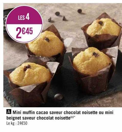 Mini Muffin Cacao Saveur Chocolat Noisette Ou Mini Beignet Saveur Chocolat Noisette