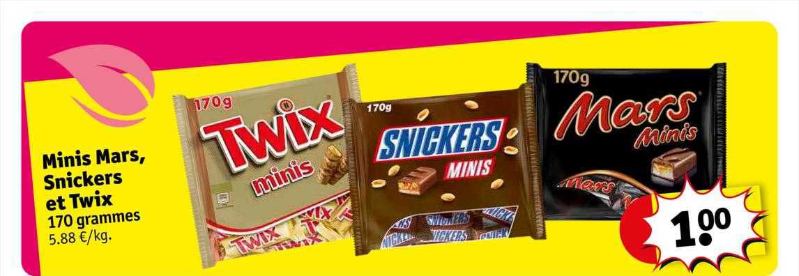 Minis Mars, Snickers Et Twix