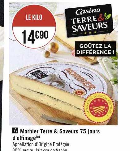 morbier terre & saveurs 75 jours d'affinage