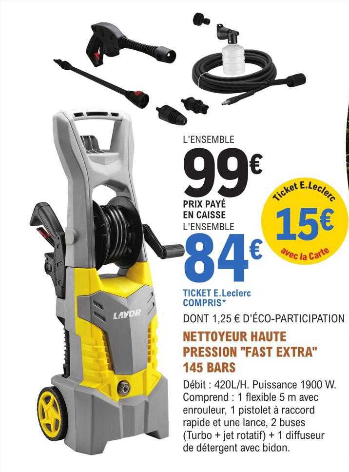 nettoyeur haute pression "fast extra" 145 bars lavor