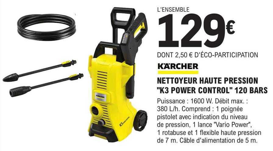 nettoyeur haute pression "k3 power control" 120 bars kärcher