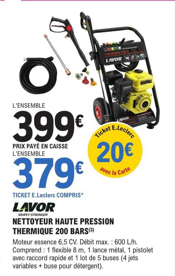 nettoyeur haute pression thermique 200 bars lavor