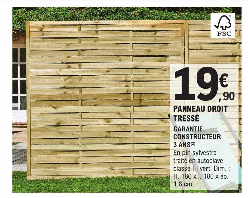 Panneau Droit Tressé