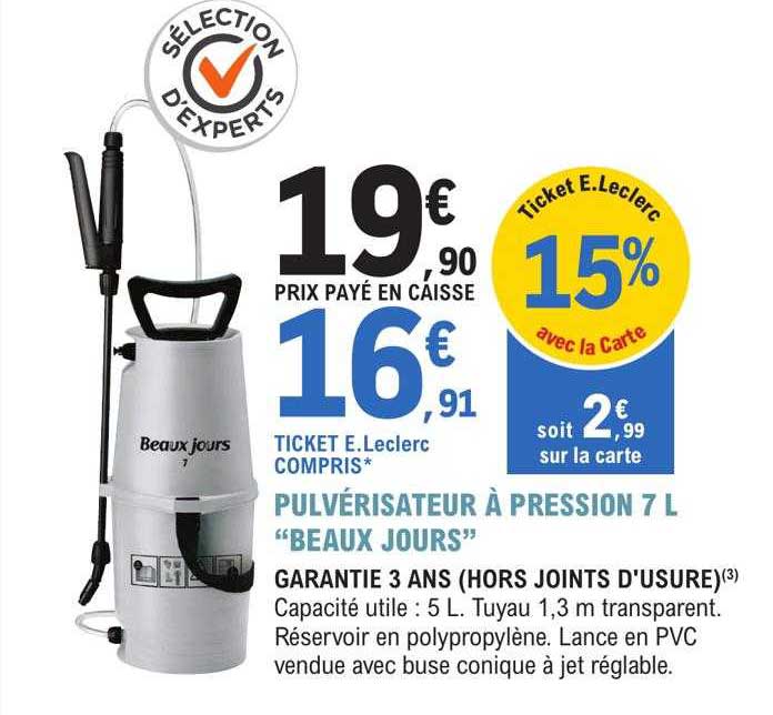 pulvérisateur à pression 7l "beaux jours"