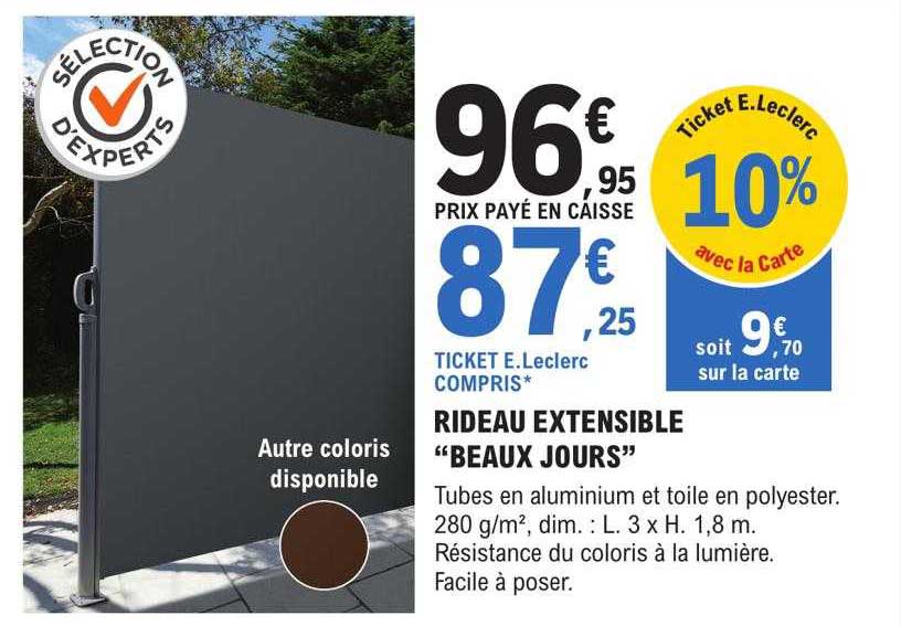 rideau extensible "beaux jours"