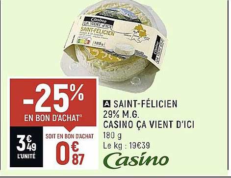 saint-félicien 29% m.g. casino ça vient d'ici
