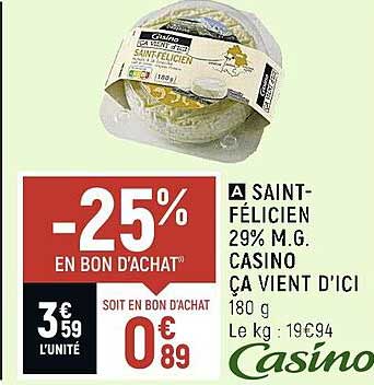 saint-félicien 29% m.g. casino ça vient d'ici